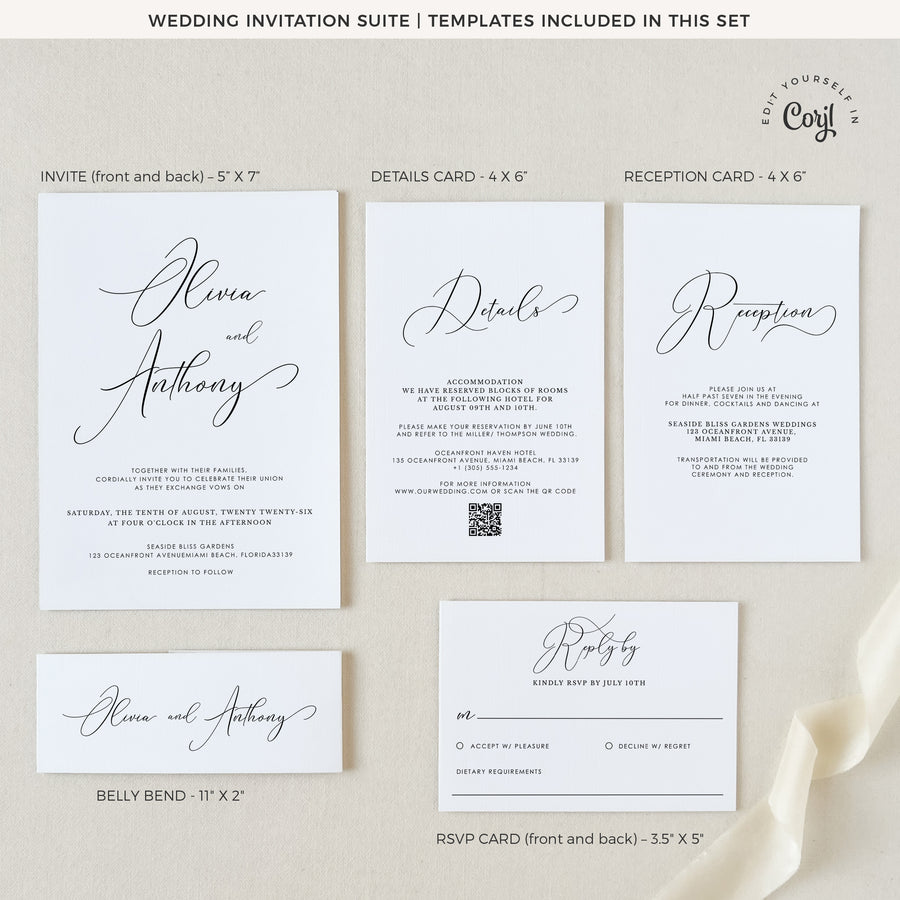 ELLA Printable Wedding Stationery Bundle