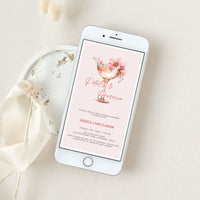 Petals and Prosecco Bridal Shower Card Digital