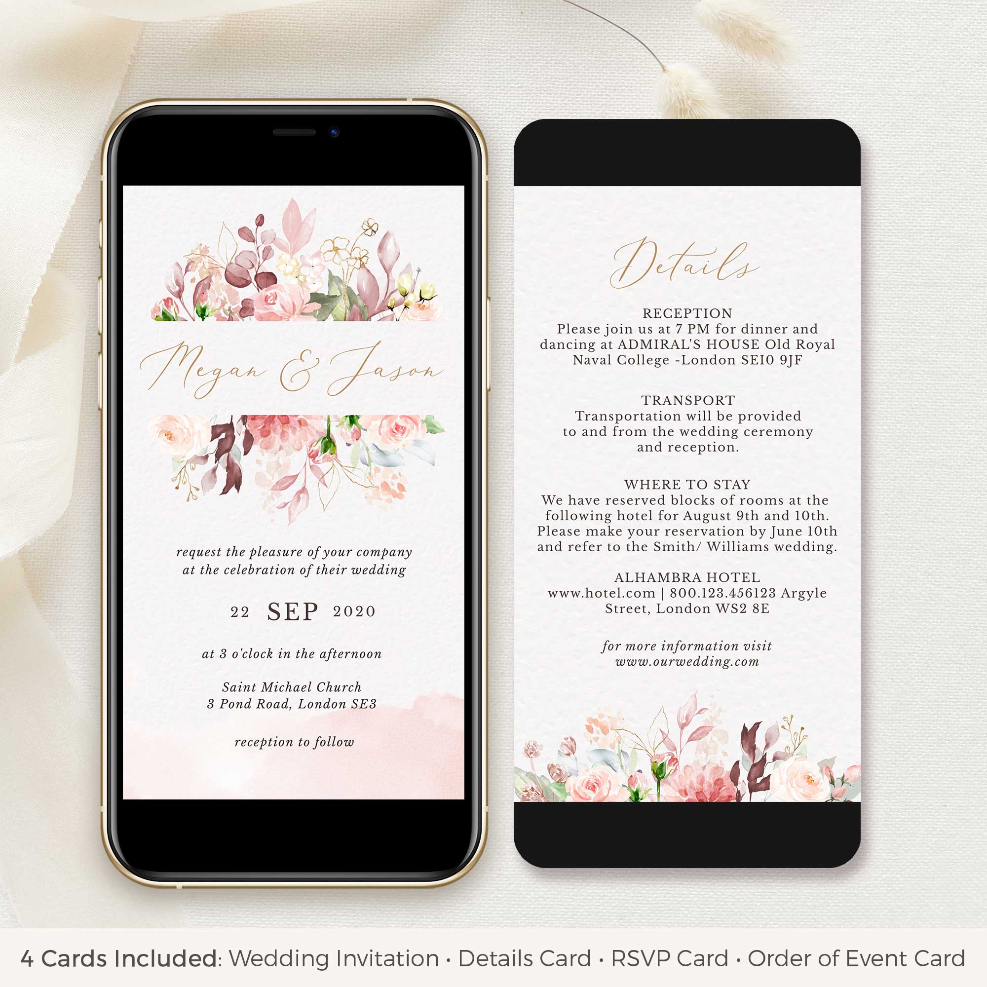 Fiorella | Romantic Electronic Wedding Invitation