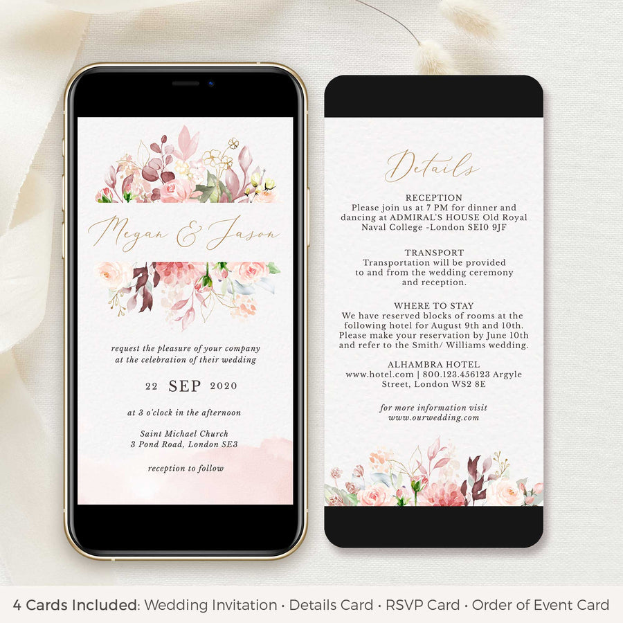 Fiorella | Romantic Electronic Wedding Invitation