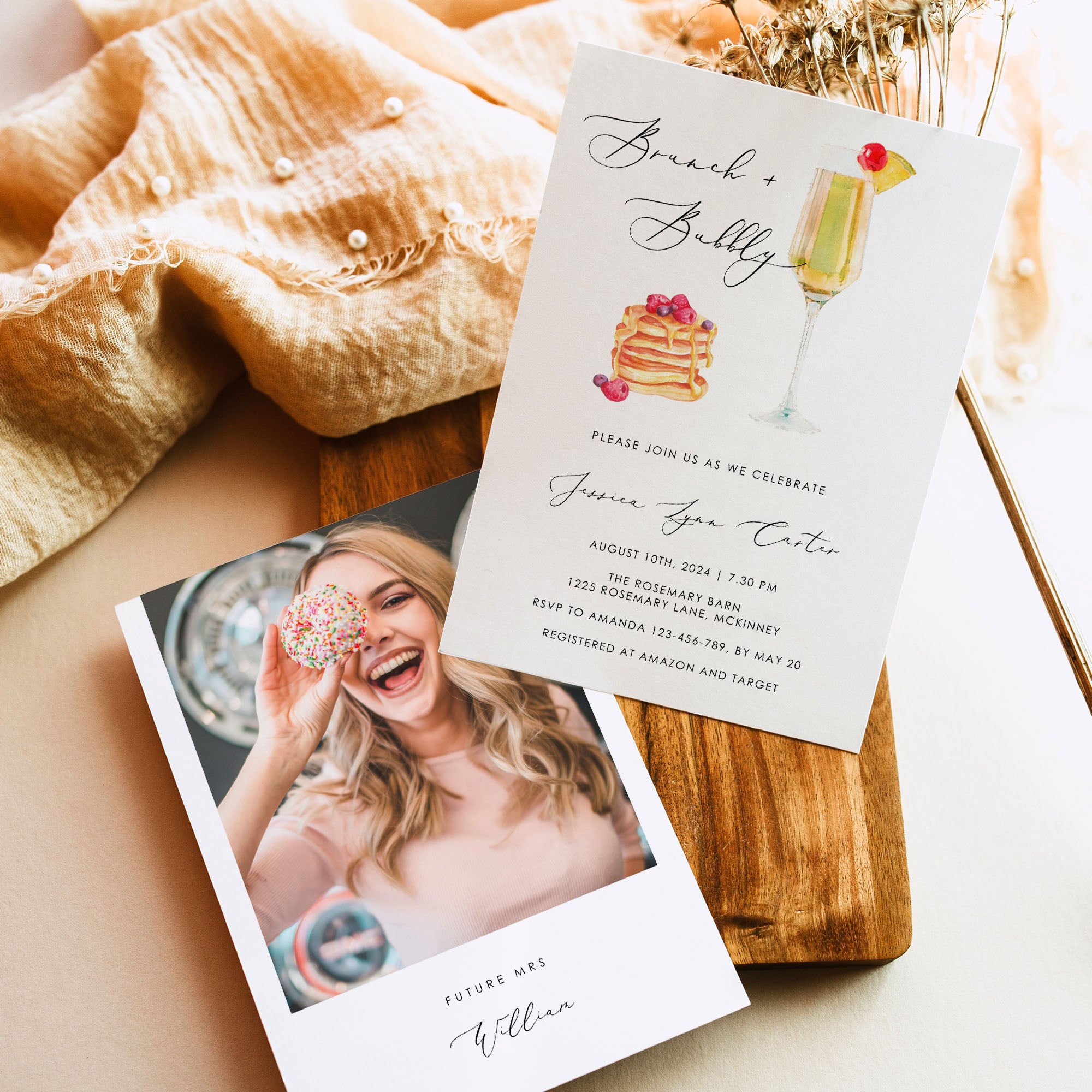 Bubbly Brunch Invitation Printable