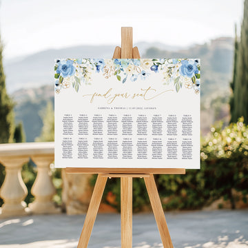 AZZURRA Printable Seating Chart Template