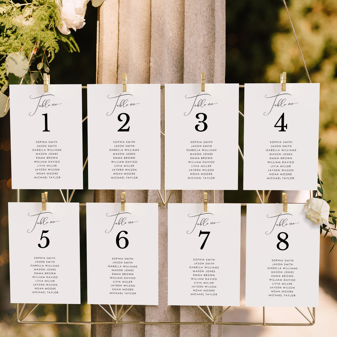 ELLA wedding Seating Cards Template