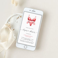 Lingerie Bridal Shower Digital Invitation