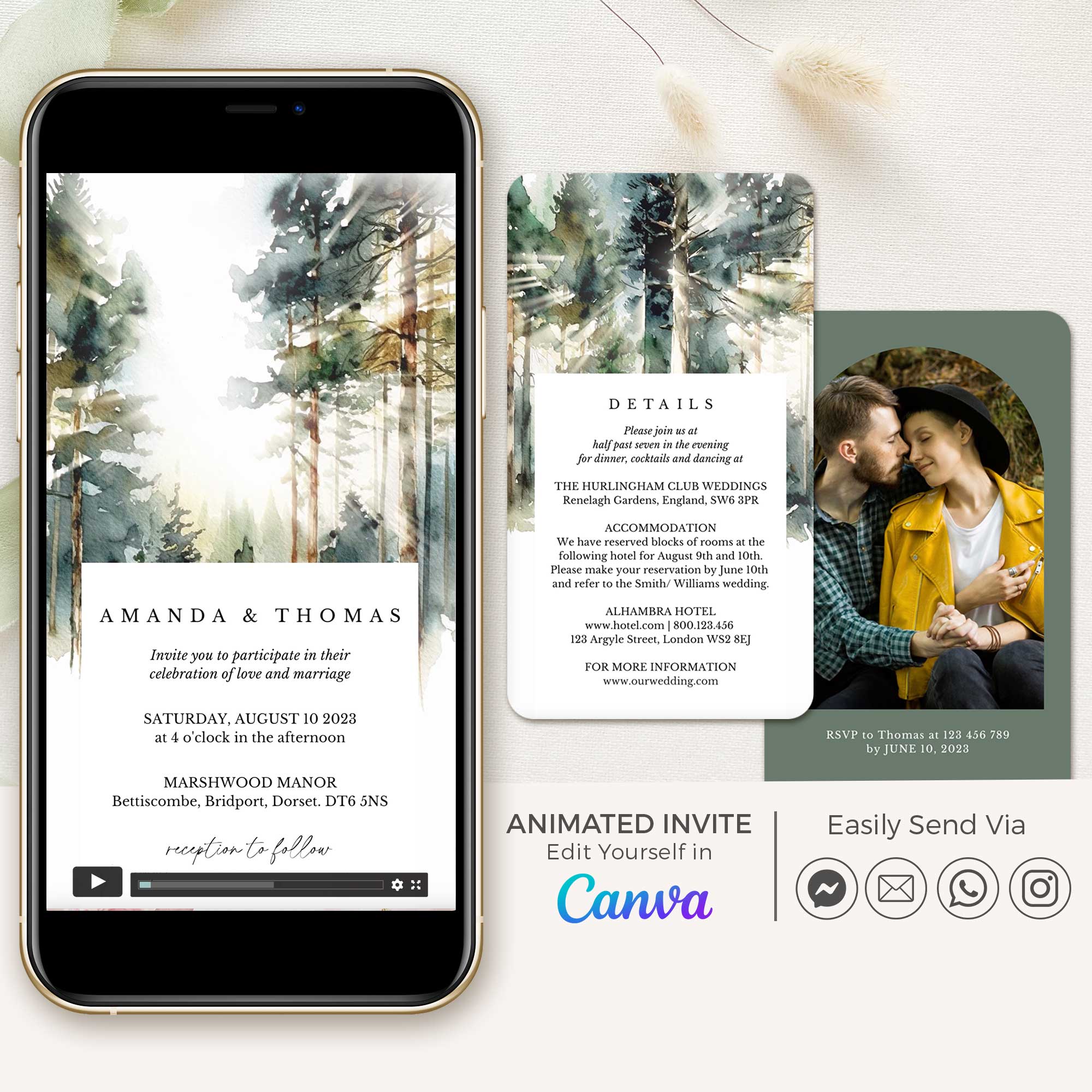 GAIA Forest Wedding Invitation Video Template
