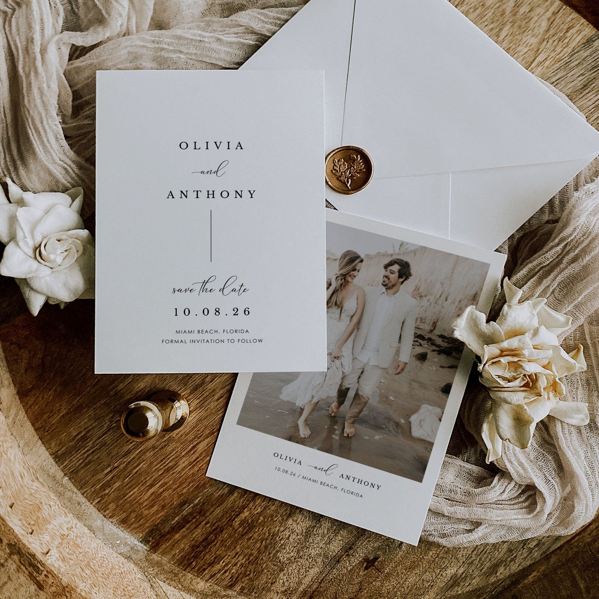 ELLA Minimal Save the Date Template