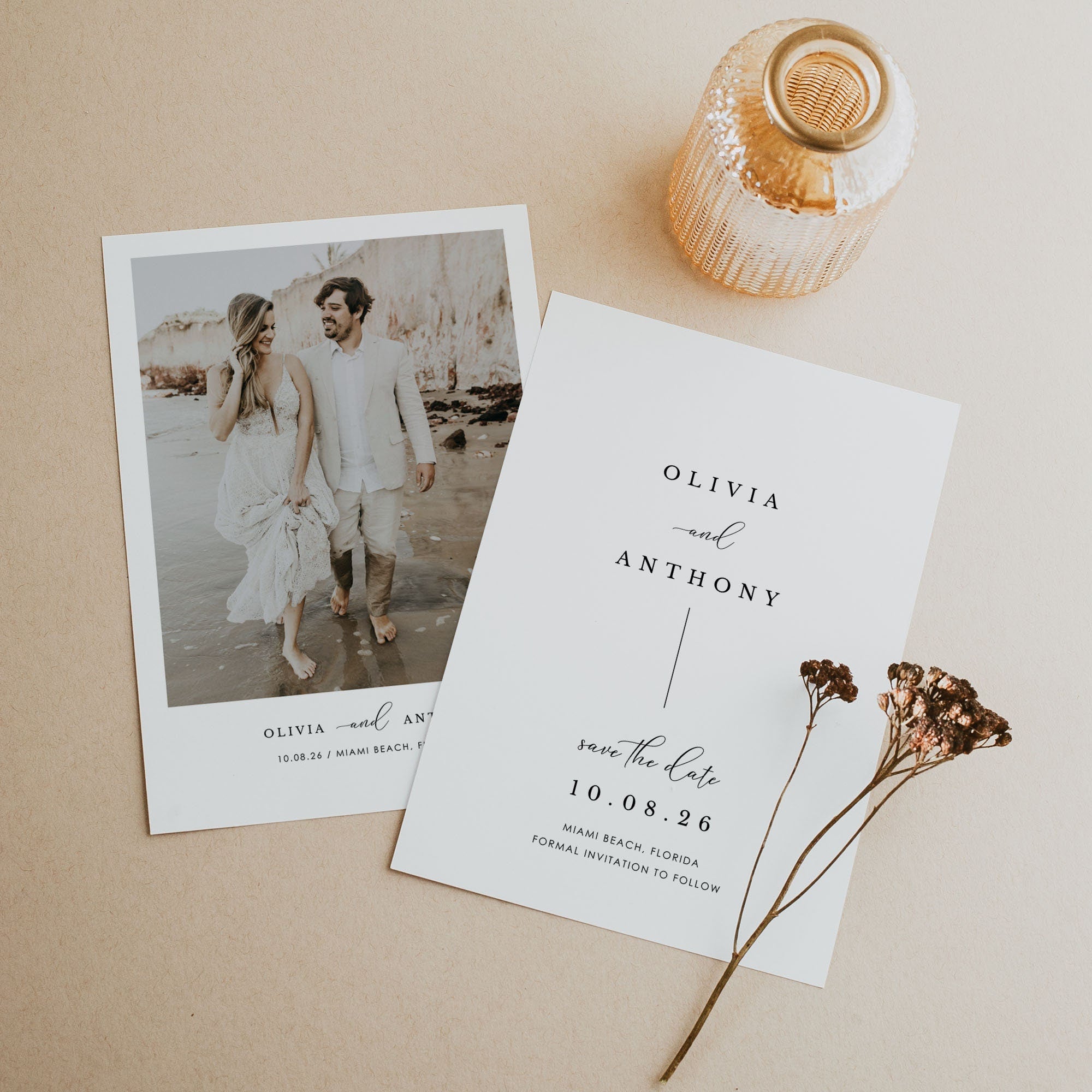 ELLA Minimal Save the Date Template