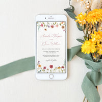APRIL Digital Wedding Invitation Flower Design