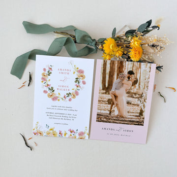 JUNE Wildflower Wedding Invitation Template