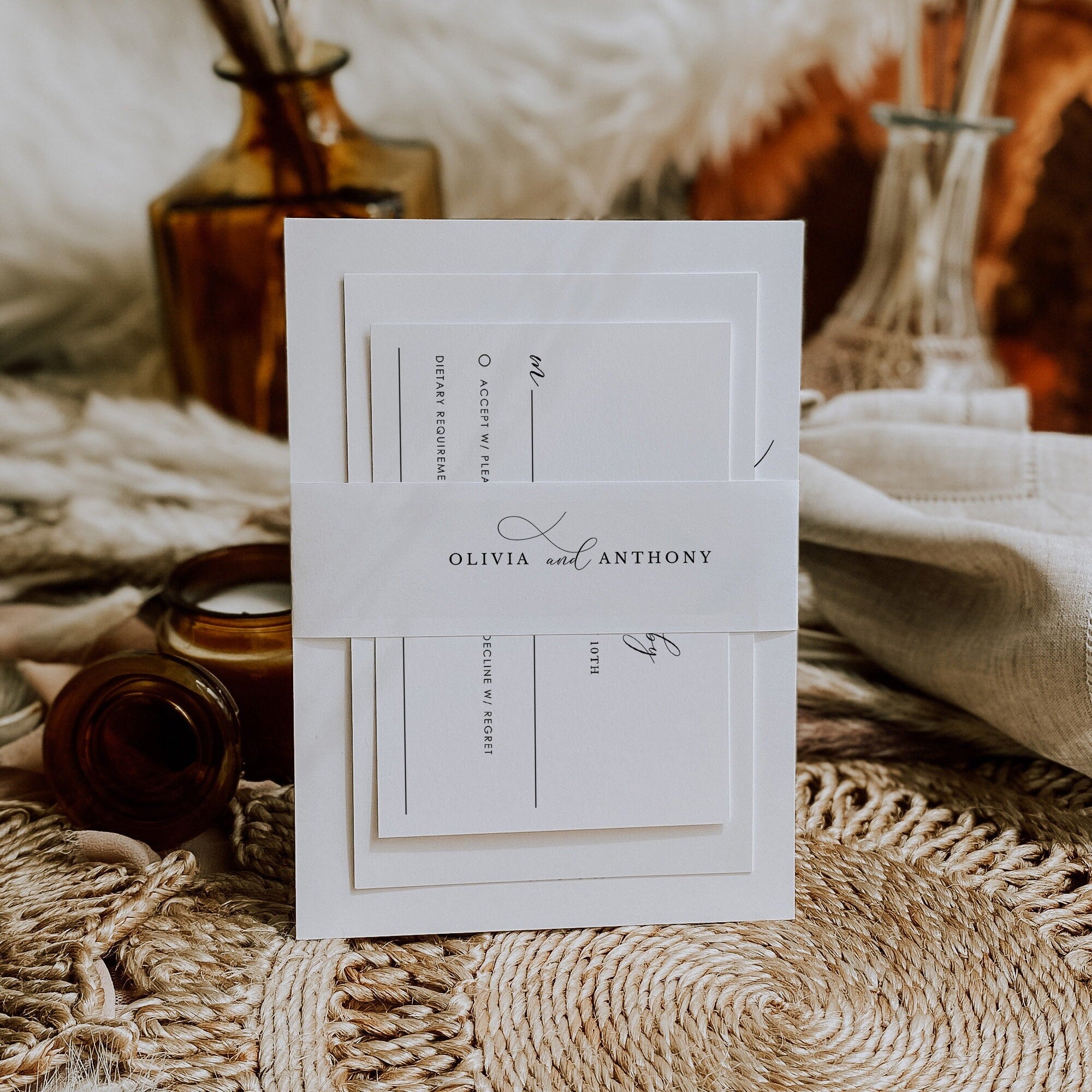 ELLA Classic Wedding Invitation Suite Template