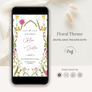 CHLOÉ Digital Save the Date Flowers