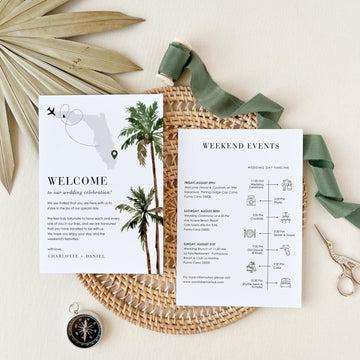 Tropical Wedding Welcome Letter and Itinerary Template