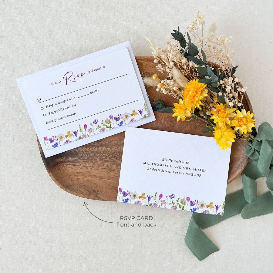 CHLOÉ Floral Wedding Invitation Card Set Printable