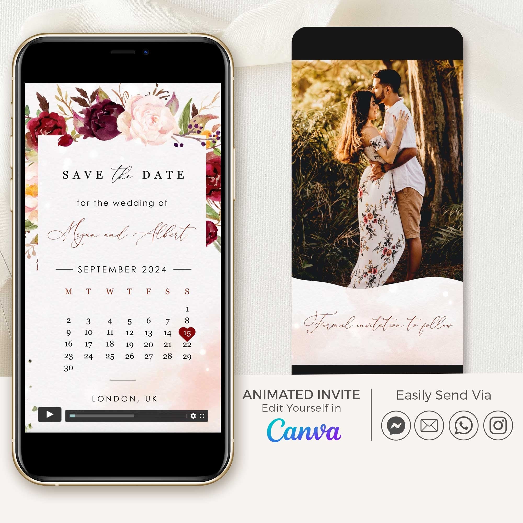 ROSITA Calendar Save the Date Video Template