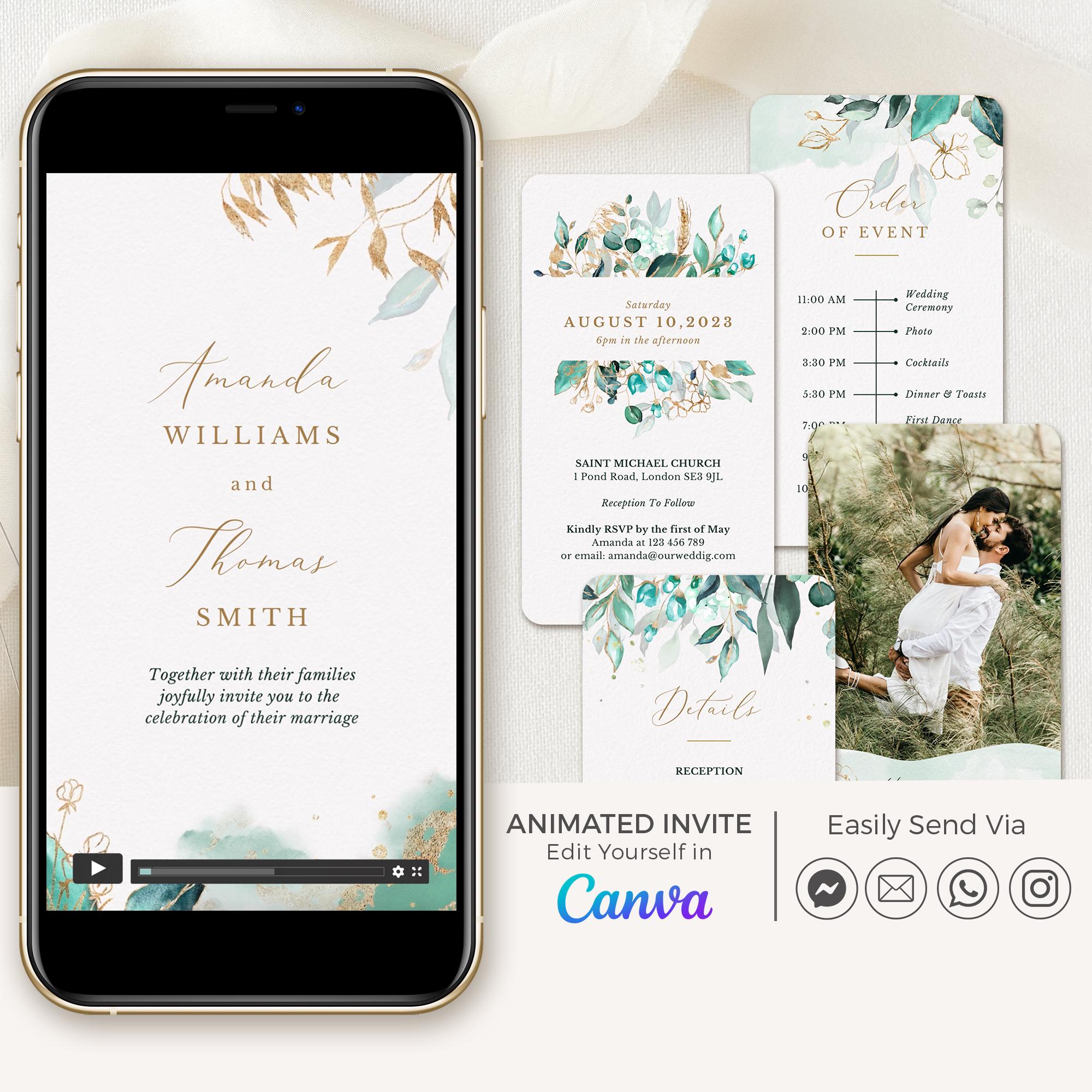 ESMERALDA Wedding Invitation Video Template