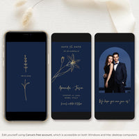 GIGLIOLA Navy & Gold Save the Date Video Template