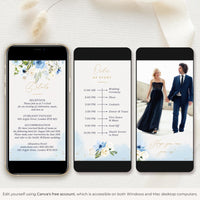 AZZURRA Dusty Blue Wedding Invitation Video Template