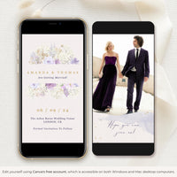 IRIS Purple Save the Date Video Template