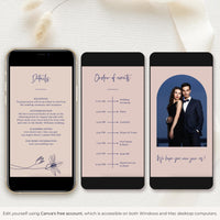 GIGLIOLA Blush & Navy Wedding Invitation Video Template
