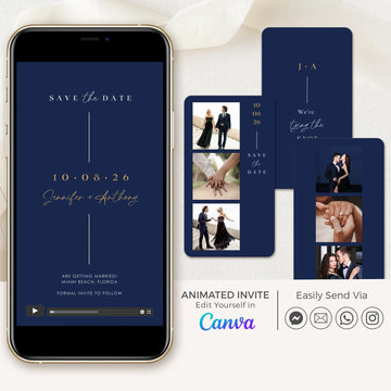 LAURA Navy Save the Date Video Template