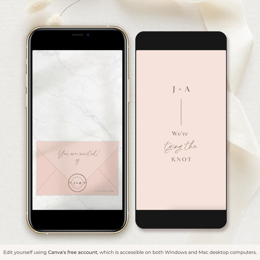 LAURA Blush Pink Save the Date Video Template