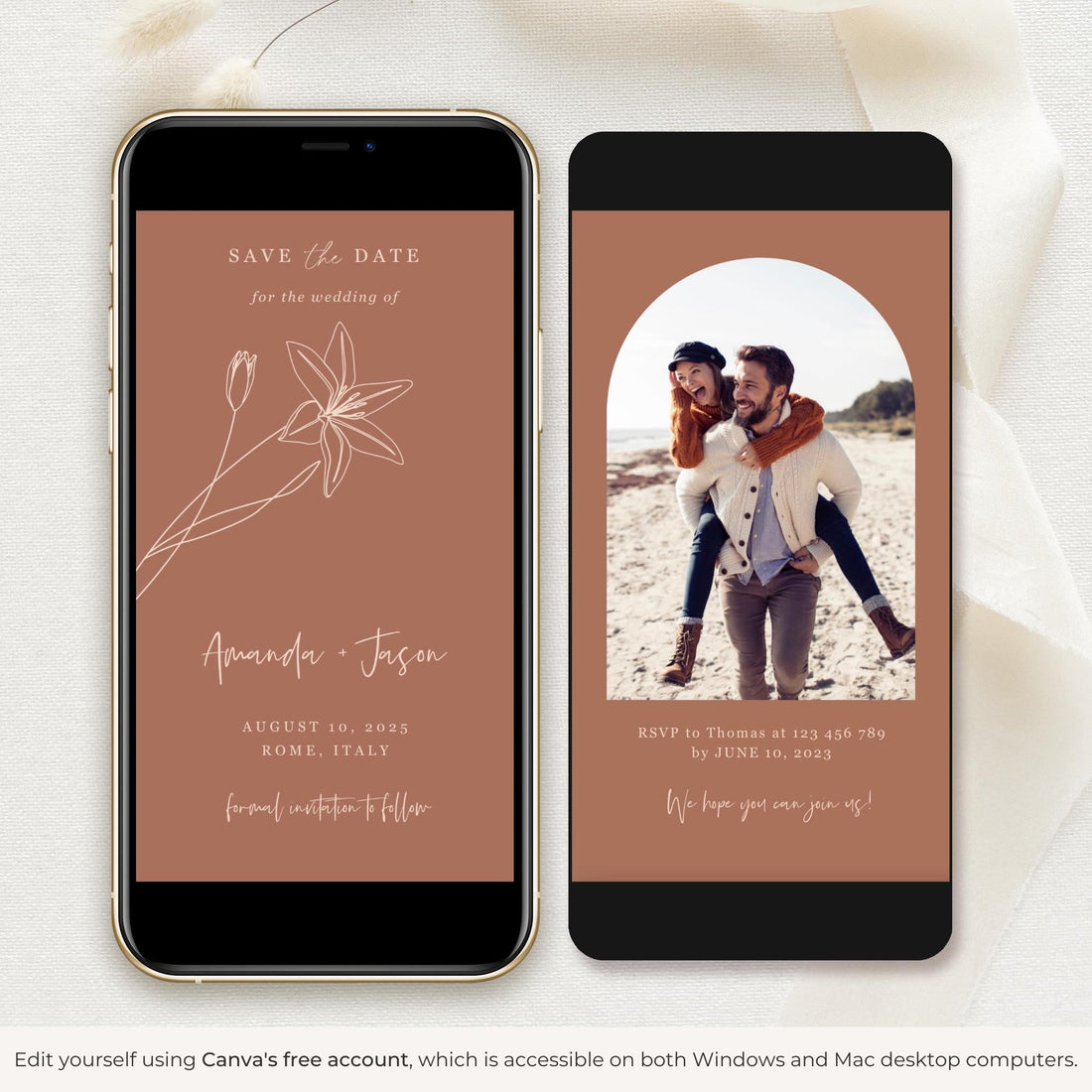 GIGLIOLA Terracotta Save the Date Video Template