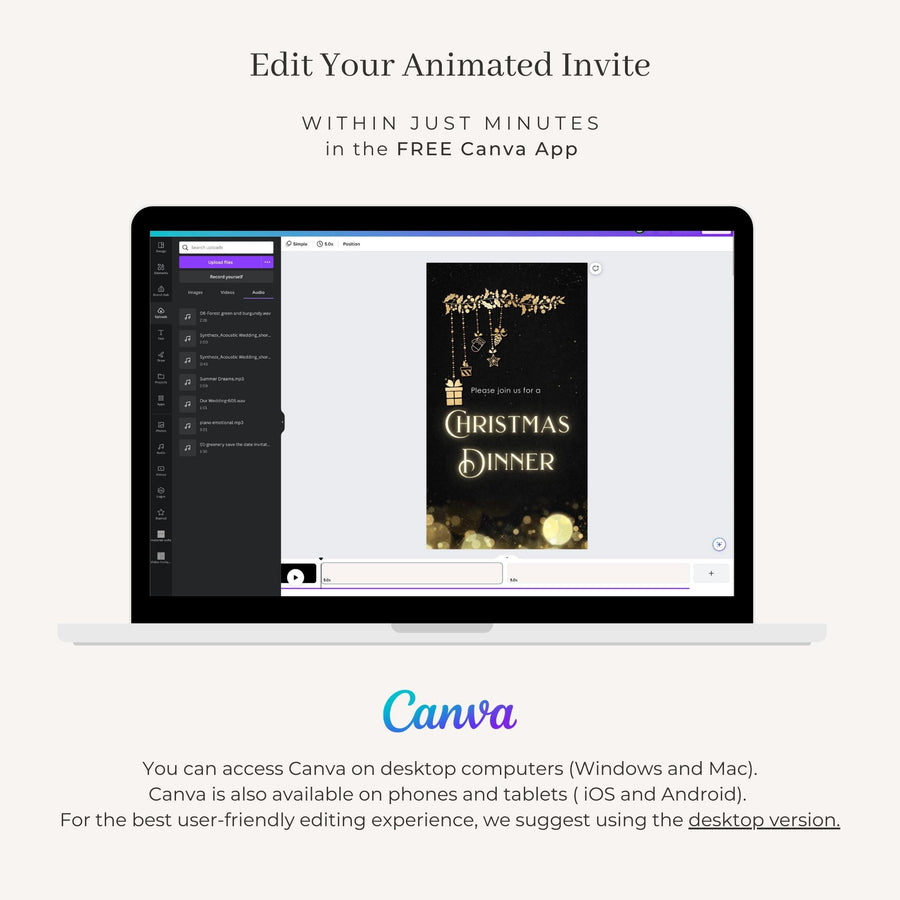 Business Christmas Party Invitation Video Template