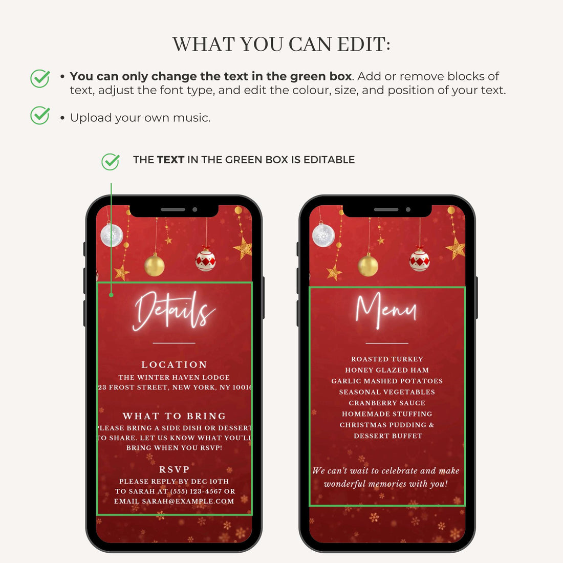 Animated Christmas Invitation Video Template