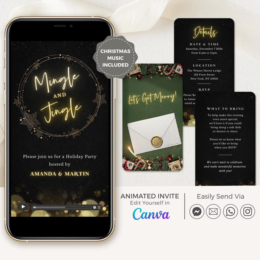 Christmas Celebration Invitation Template Video