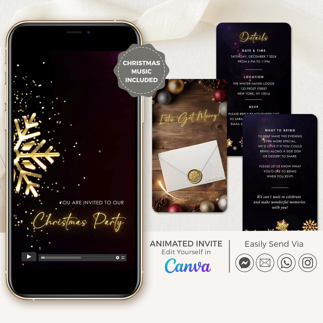 Christmas Invitation Video Template