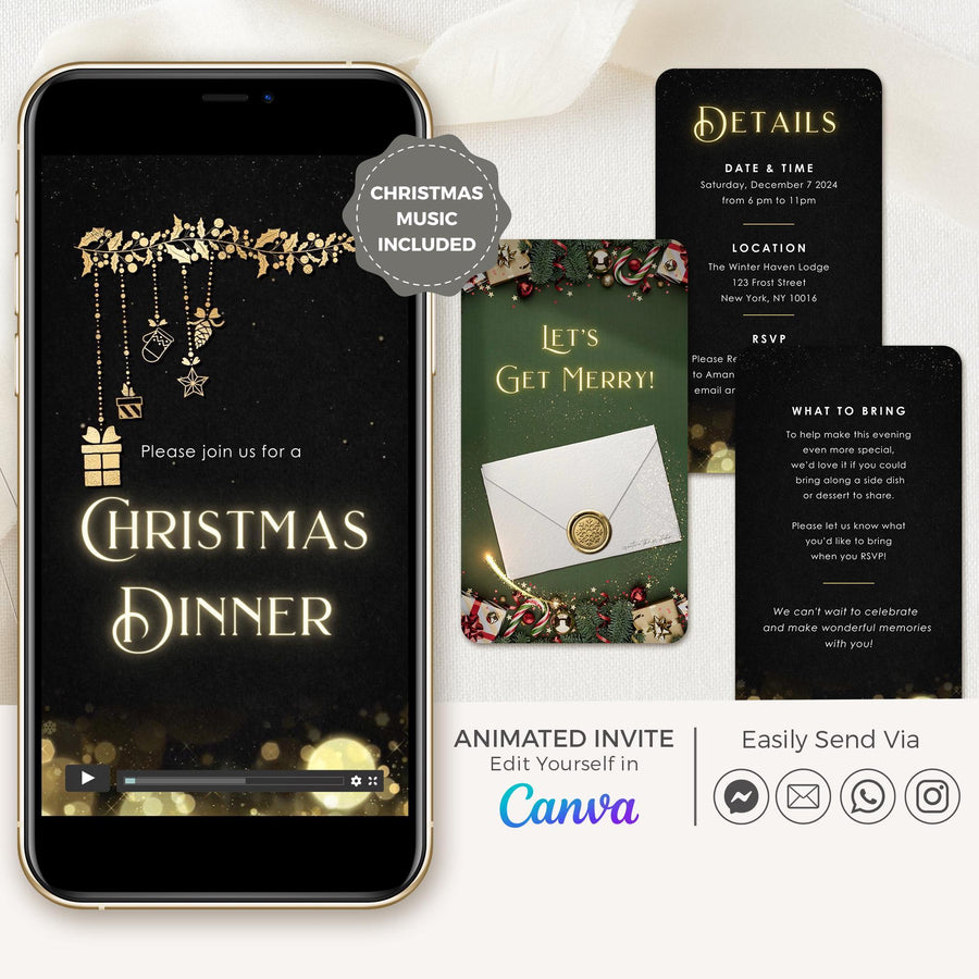 Business Christmas Party Invitation Video Template