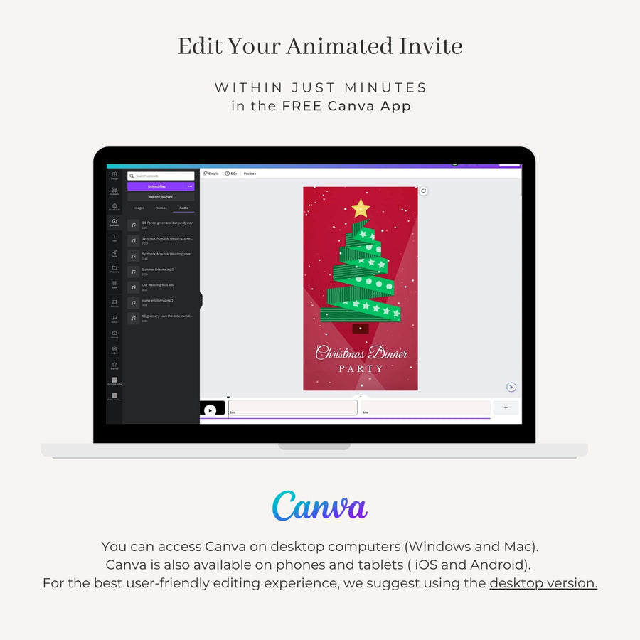 Animated Christmas Party Invitation Christmas Tree