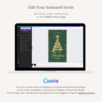 Christmas Tree Invitation Animated - Green