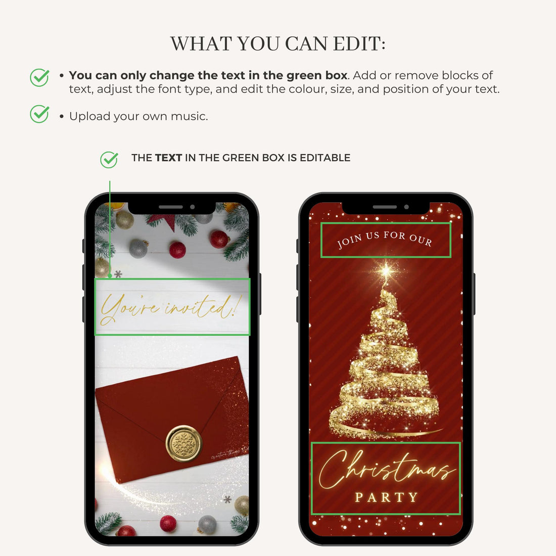 Christmas Tree Invitation Animated - Red