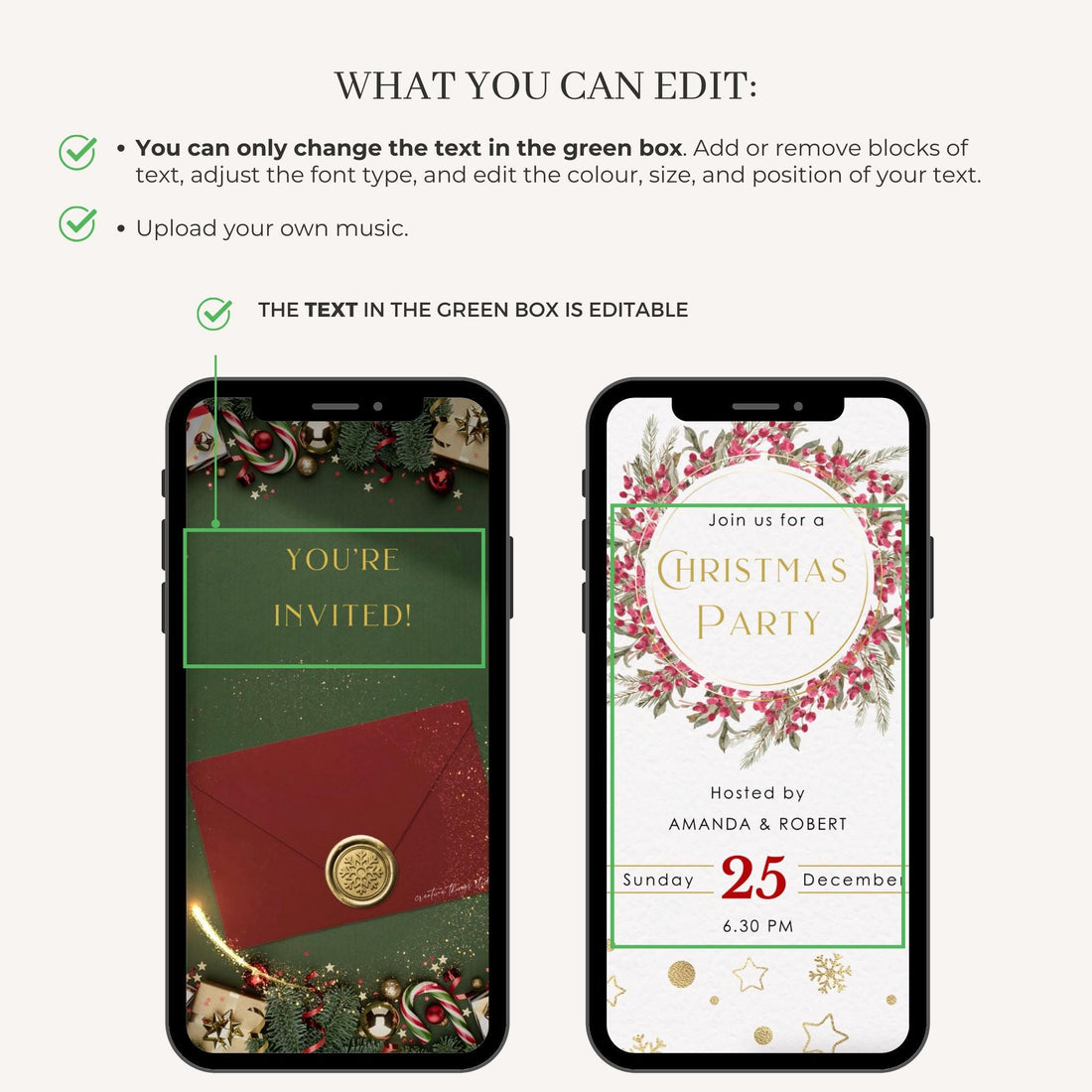 Animated Christmas Invitation Video Template