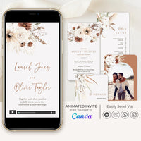 LAUREL Boho Wedding Invitation Video Template