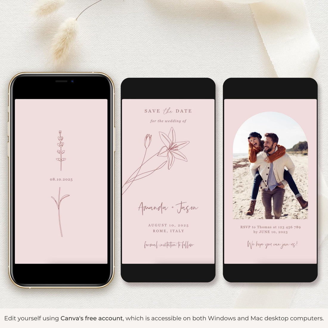 GIGLIOLA Pink Save the Date Video Template