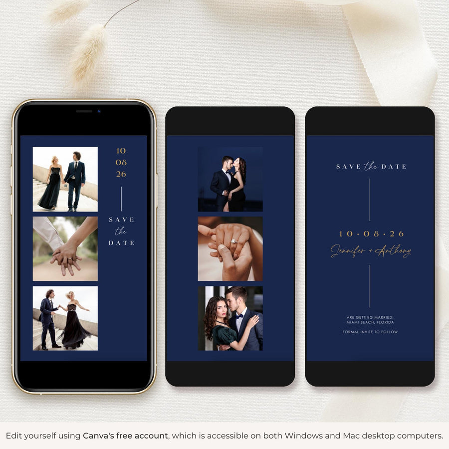 LAURA Navy Save the Date Video Template