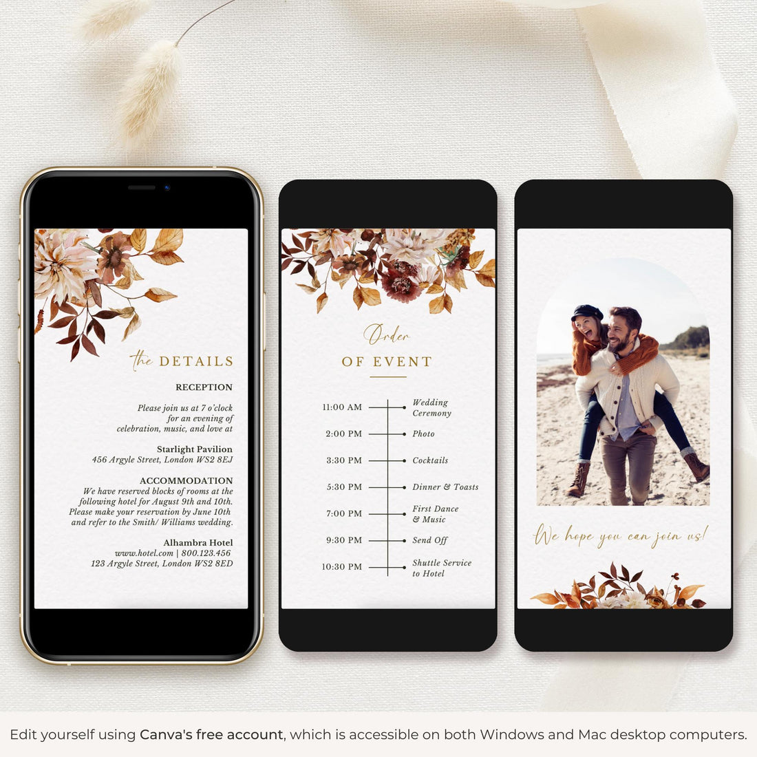 MARIGOLD Fall Boho Wedding Invitation Video Template