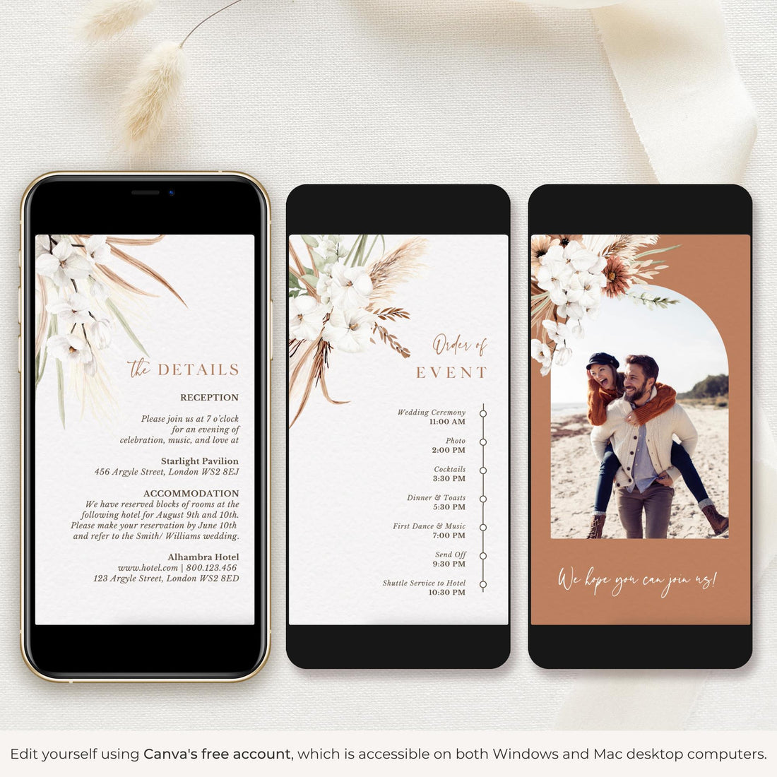 LAUREL Boho Wedding Invitation Video Template