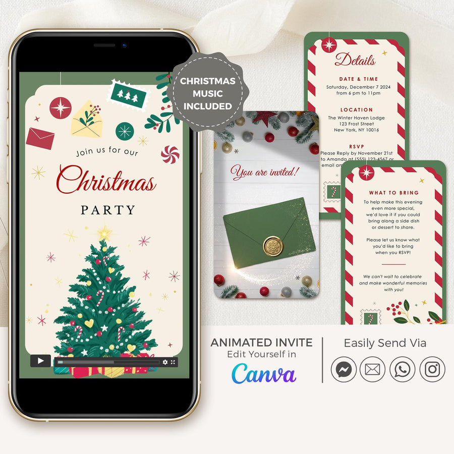 Christmas Tree Invitation Video Template