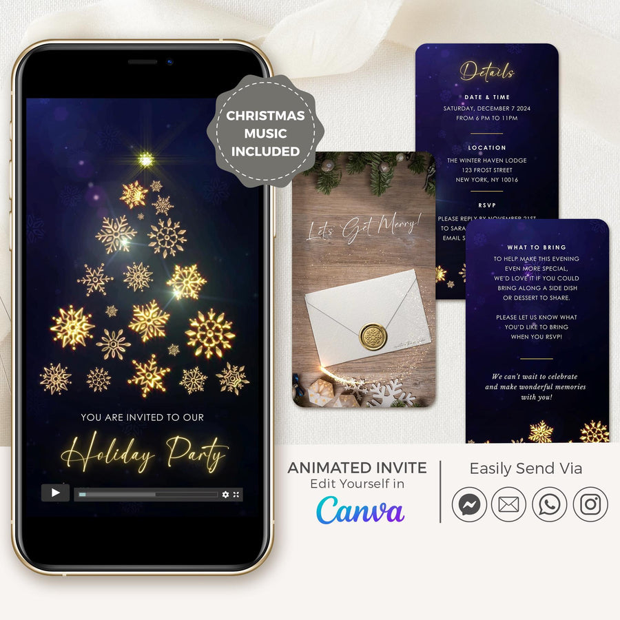 Xmas Party Invitation Video Template