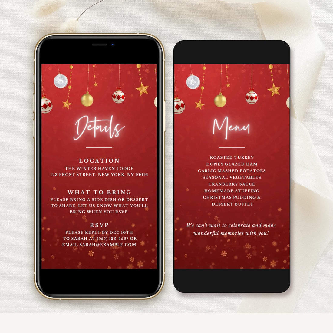 Animated Christmas Invitation Video Template