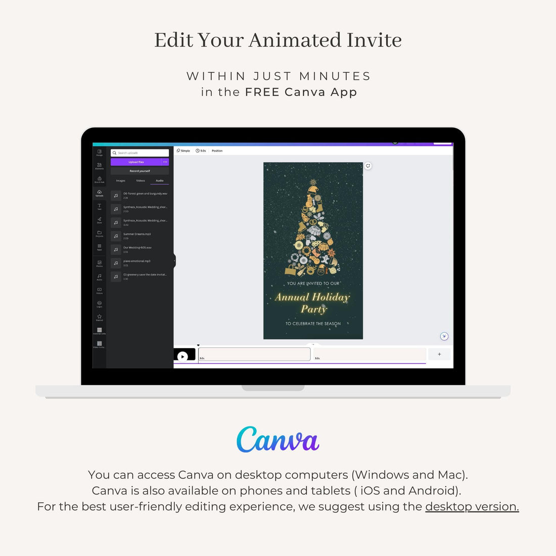 Christmas Day Invitation Video Template