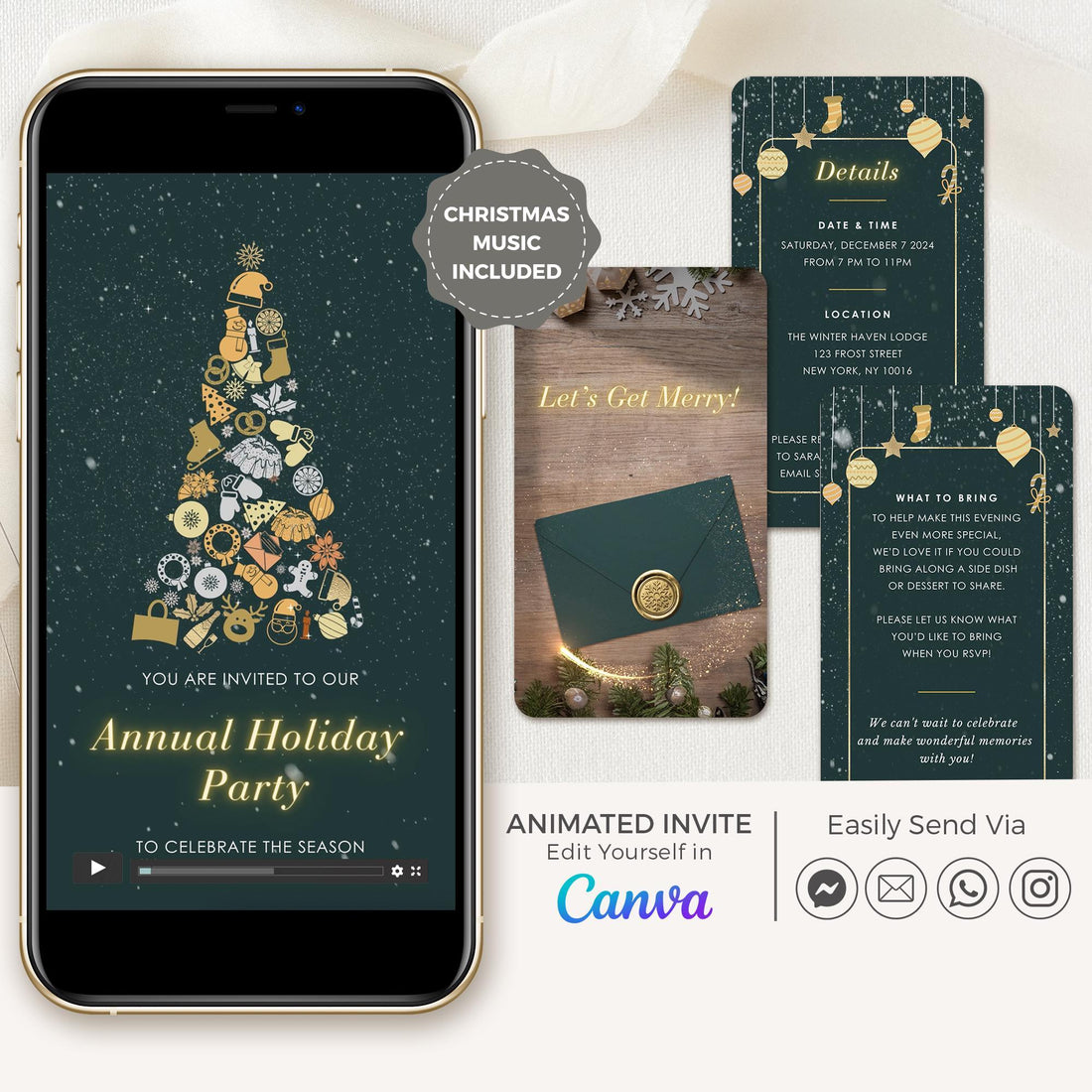 Christmas Day Invitation Video Template