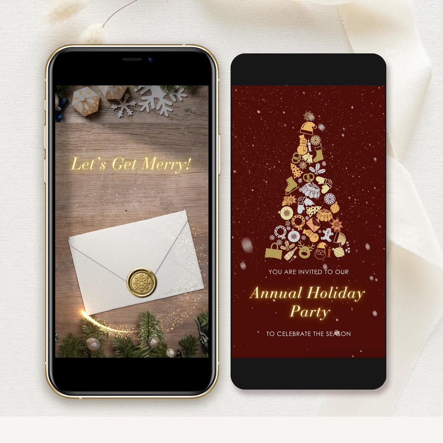 Business Christmas Party Invitation Video Template