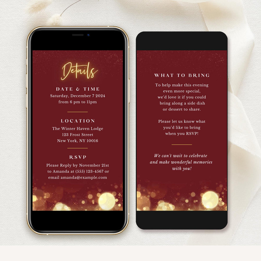 Holiday Gathering Invite Video Template