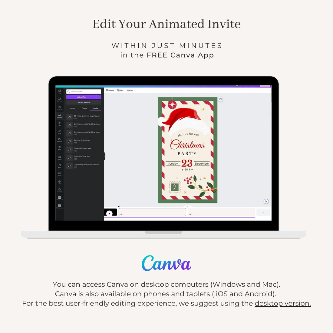 Santa Invitation for Christmas Party Video Template