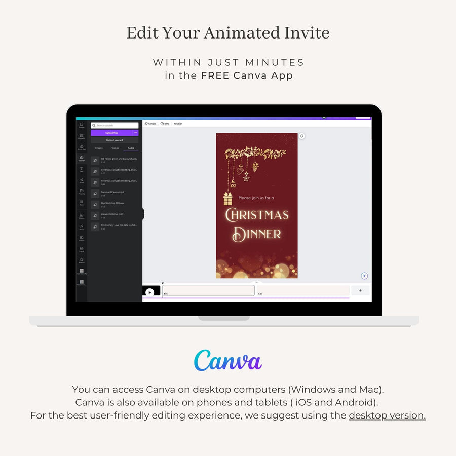 Christmas Holiday Invitation Video Template