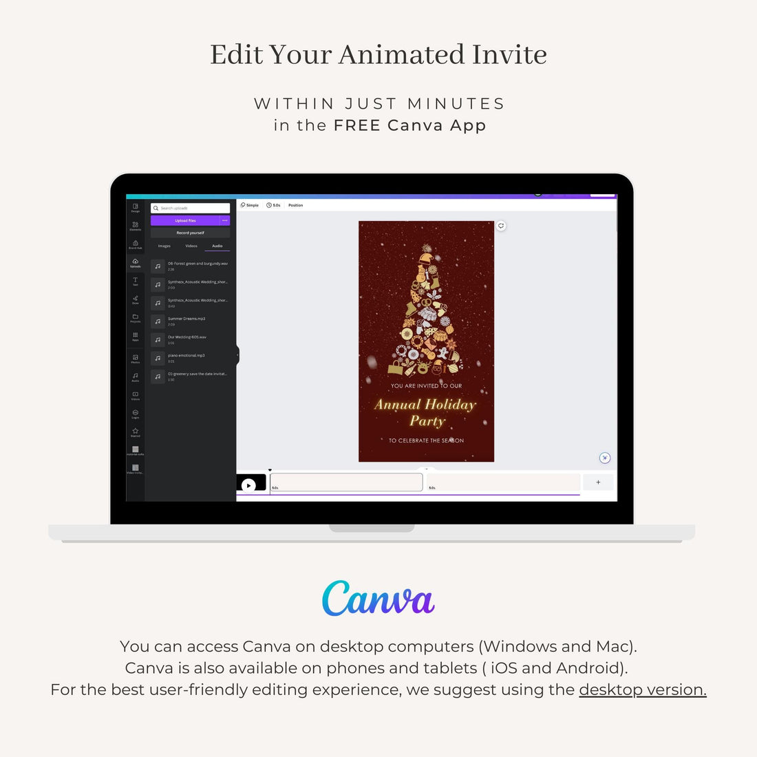 Business Christmas Party Invitation Video Template